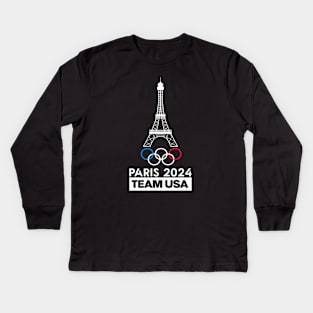 Paris 2024 Team USA Kids Long Sleeve T-Shirt